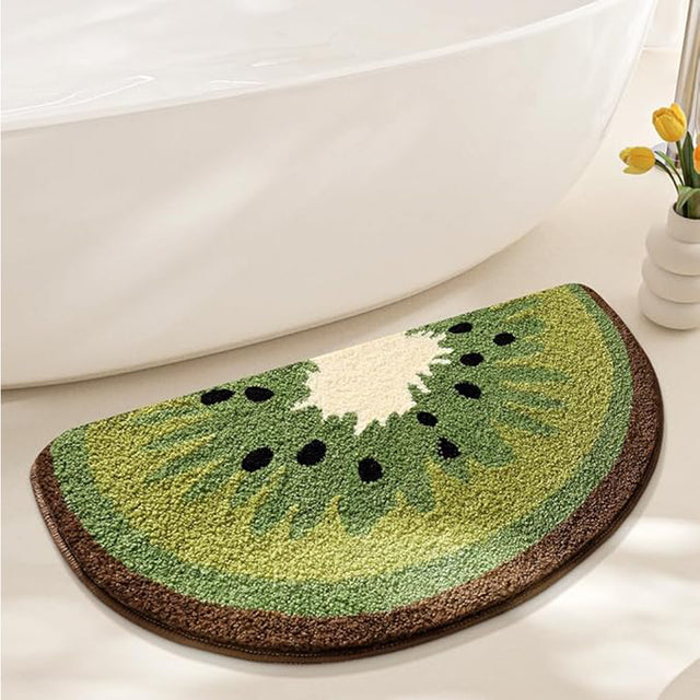 Cute kiwi fruit pattern bathroom bath mat